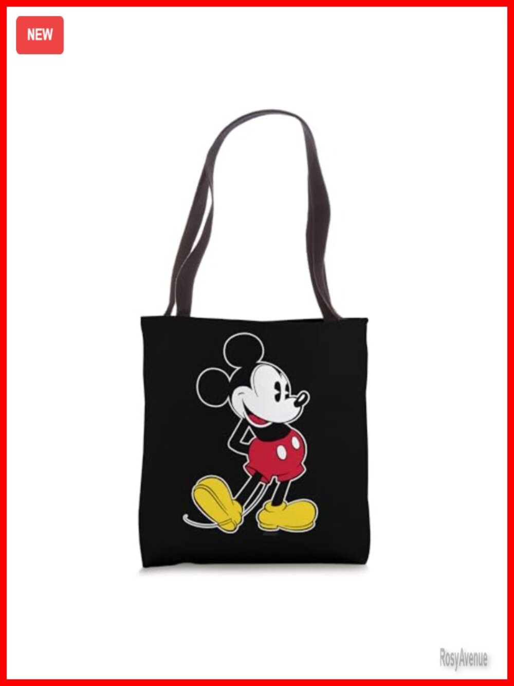 Disney Mickey Mouse Classic Pose Tote Bag Double Strap Canvas-like